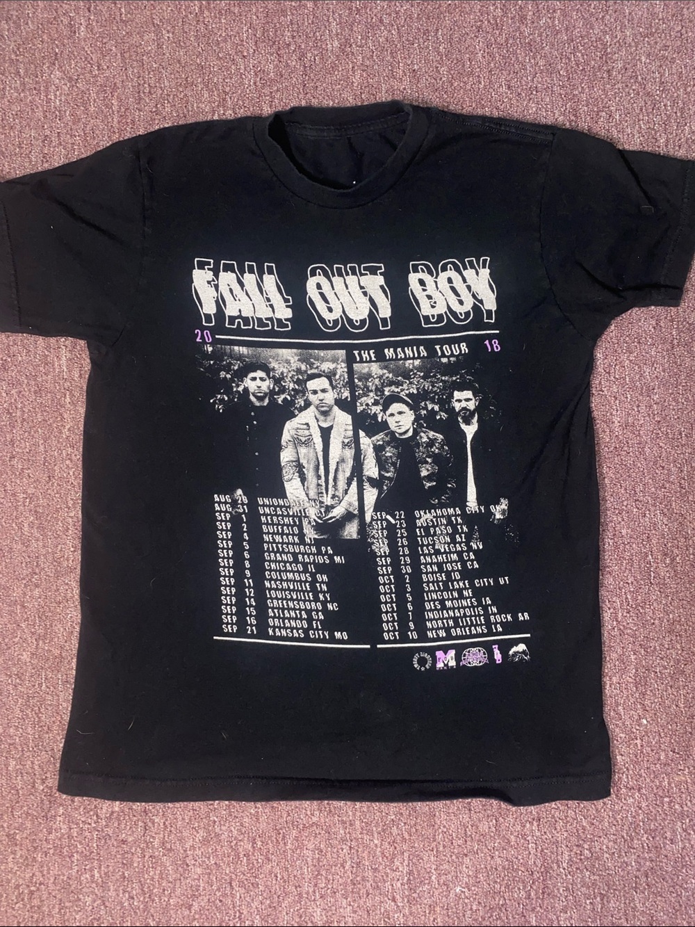 Fall out boy tour tshirt
